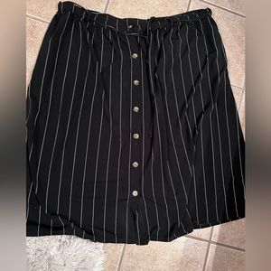 Black and white stripe skirt